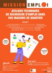 Ateliers Techniques de Recherche d'Emploi  - Dans vos Maisons de Quartier