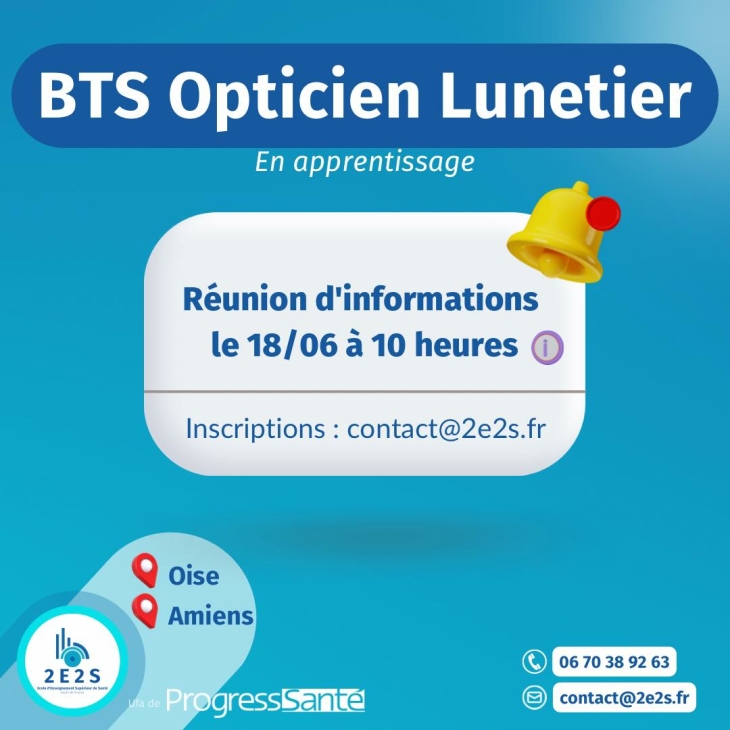 BTS Opticien Lunetier en apprentissage  Plateforme Emploi de l’ARC