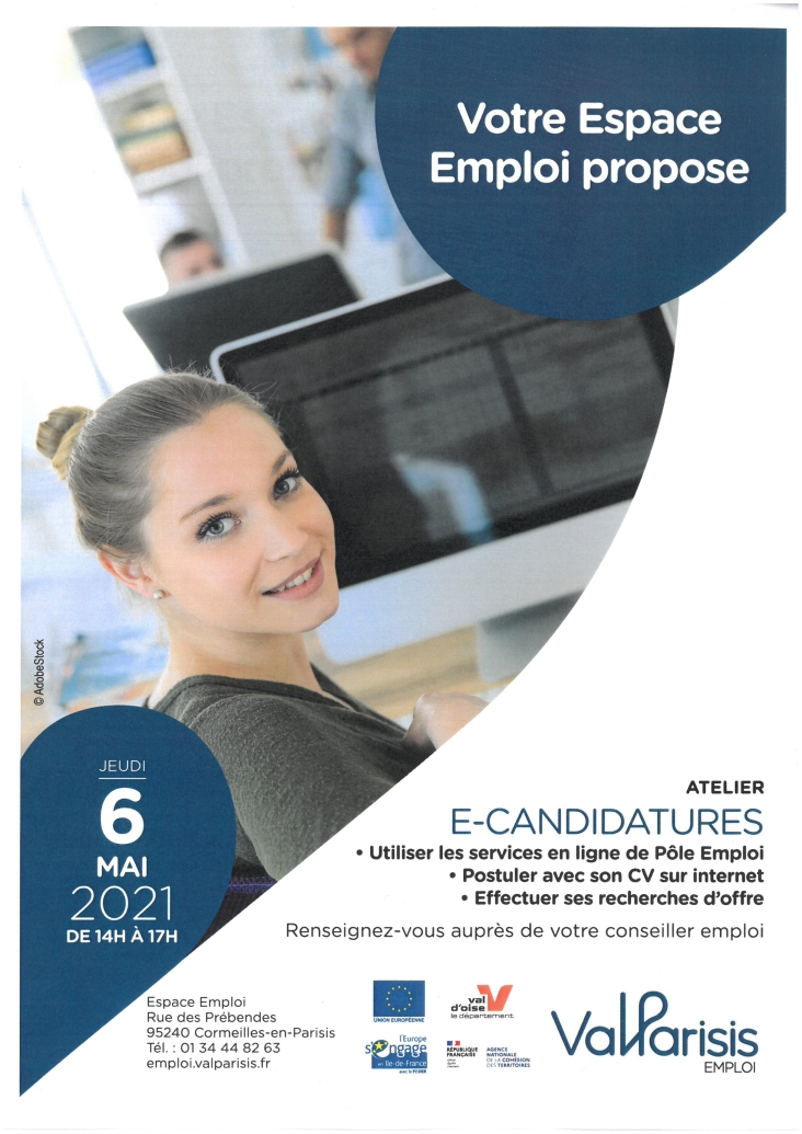Mot De Passe 6 Chiffres Pole Emploi ATELIER E-CANDIDATURES LE JEUDI 6 MAI 2021 DE 14H À 17H